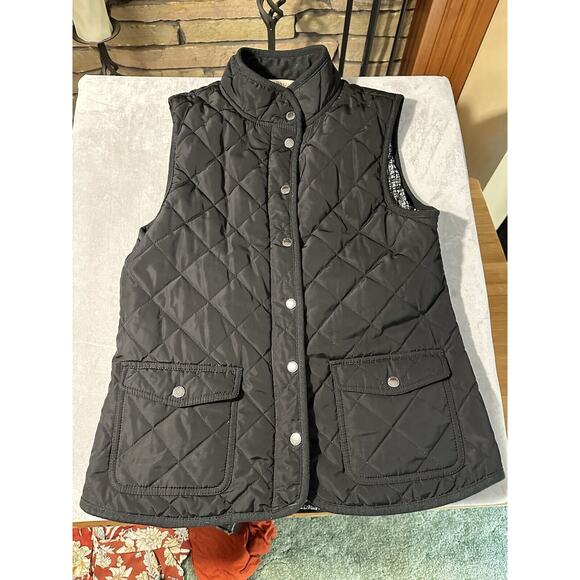 Cambridge Dry Goods Women's Black Outdoor Quilted Zip up Vest Jacket Size Medium - Picture 1 of 10